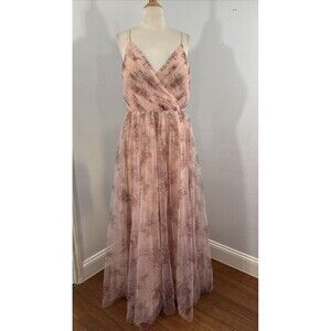 Marchesa Pink Floral Maxi Dress